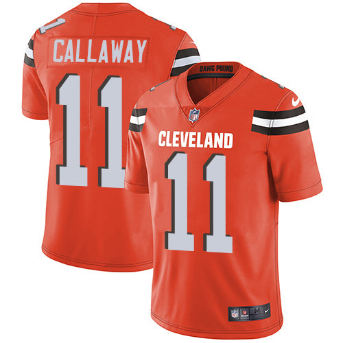 Custom Browns #11 Antonio Callaway Orange Alternate Men’s Stitched NFL Vapor Untouchable Limited Jersey
