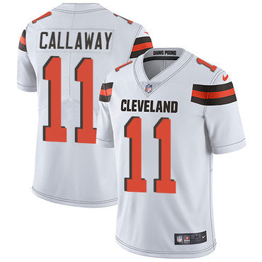 Custom Browns #11 Antonio Callaway White Men’s Stitched NFL Vapor Untouchable Limited Jersey