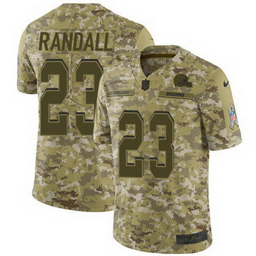Custom Browns #23 Damarious Randall Camo Men’s Stitched NFL Limited 2018 Salute To Service Jersey