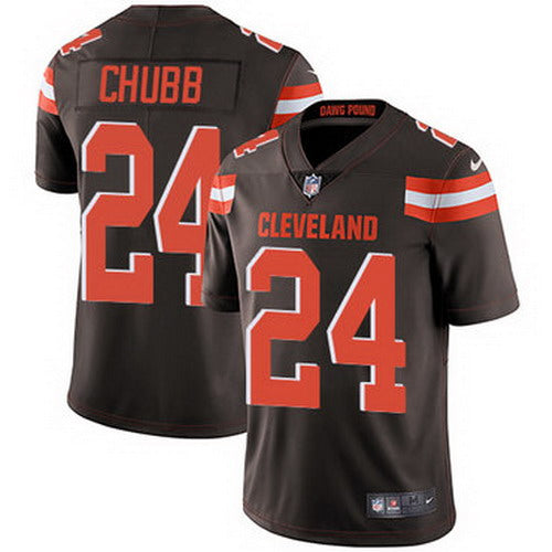Custom Browns #24 Nick Chubb Brown Team Color Men’s Stitched NFL Vapor Untouchable Limited Jersey
