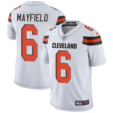 Custom Browns #6 Baker Mayfield White Youth Stitched NFL Vapor Untouchable Limited Jersey
