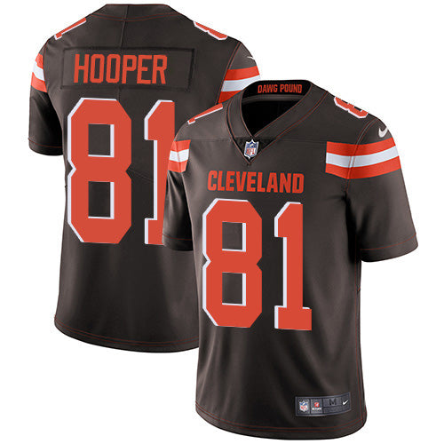 Custom Browns #81 Austin Hooper Brown Team Color Men’s Stitched NFL Vapor Untouchable Limited Jersey