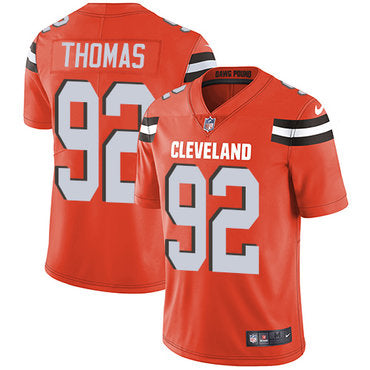 Custom Browns #92 Chad Thomas Orange Alternate Men’s Stitched NFL Vapor Untouchable Limited Jersey