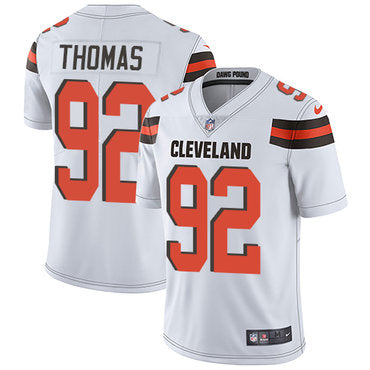 Custom Browns #92 Chad Thomas White Men’s Stitched NFL Vapor Untouchable Limited Jersey