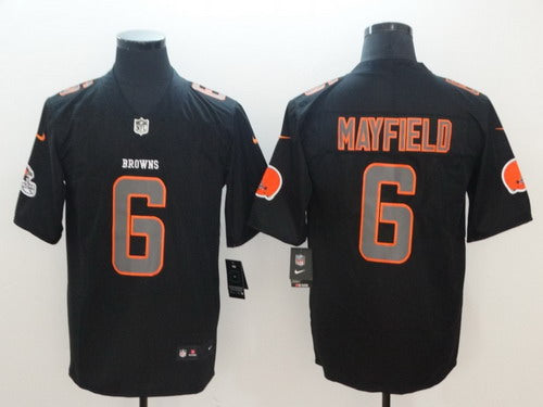 Custom Browns 6 Baker Mayfield Black Impact Rush Limited Jersey