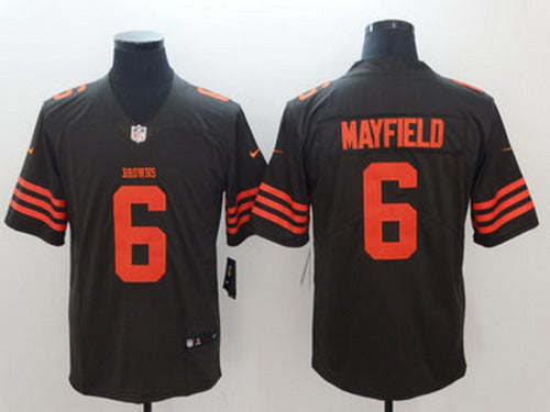 Custom Browns 6 Baker Mayfield Brown Color Rush Limited Jersey