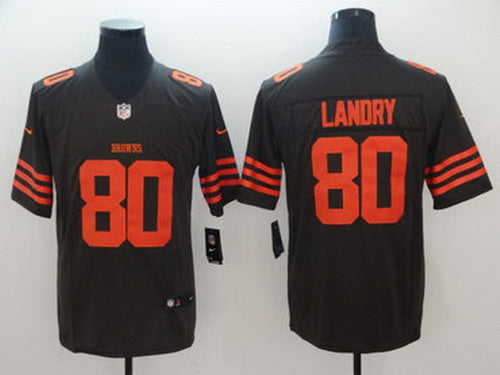 Custom Browns 80 Jarvis Landry Brown Color Rush Limited Jerseys