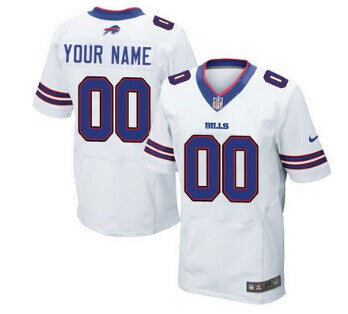 Custom Buffalo Bills Customized White Elite Jersey