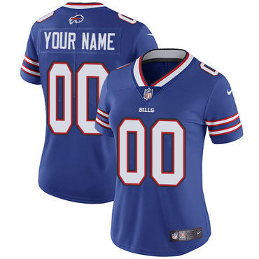 Custom Buffalo Bills Elite Royal Blue Home Women’s Jersey NFL Vapor Untouchable Customized jerseys