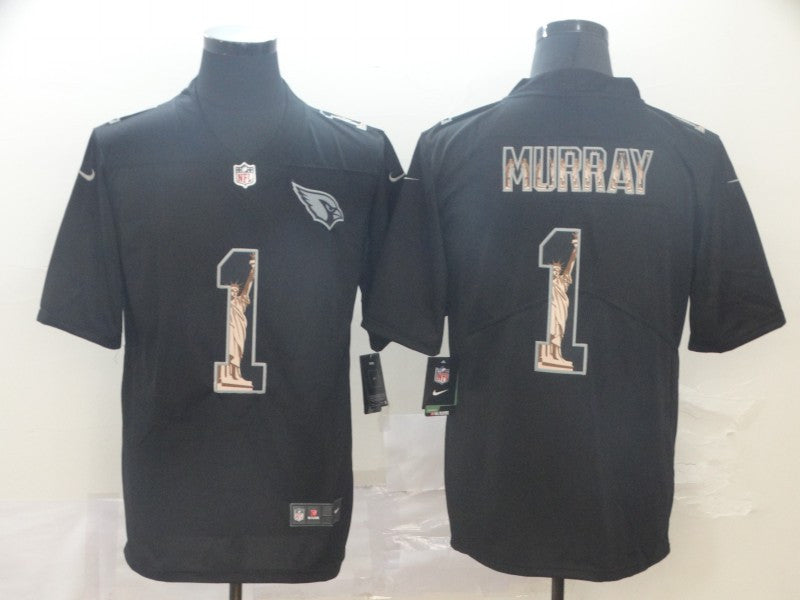 Custom Cardinals 1 Kyler Murray Black Statue Of Liberty Limited Jersey