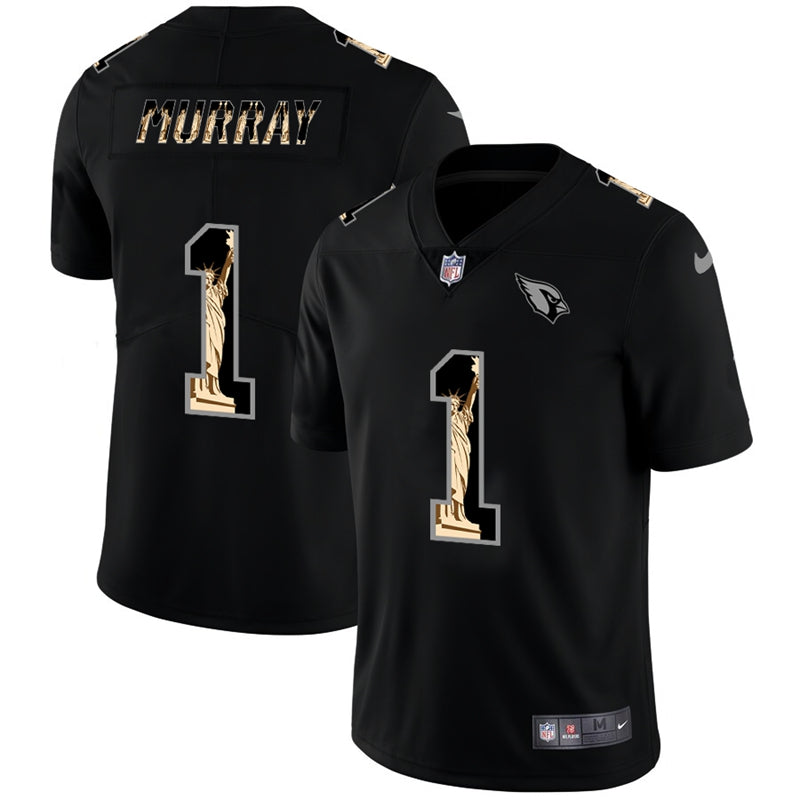 Custom Cardinals 1 Kyler Murray Black Statue Of Liberty Limited Jersey
