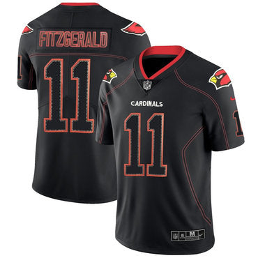 Custom Cardinals 11 Larry Fitzgerald Black Shadow Legend Limited Jersey