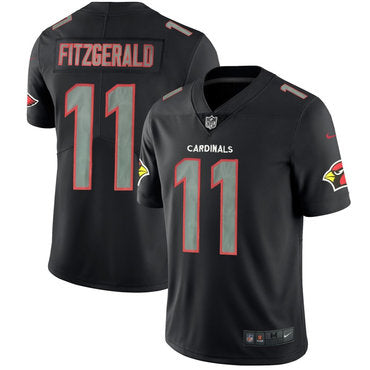 Custom Cardinals 11 Larry Fitzgerald Black Vapor Impact Limited Jersey
