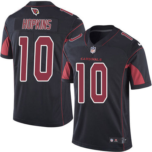 Custom Cardinals #10 DeAndre Hopkins Black Men’s Stitched NFL Limited Rush Jersey