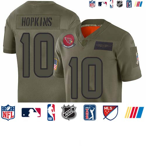 Custom Cardinals #10 DeAndre Hopkins Camo Men’s Stitched NFL Limited 2019 Salute To Service Jersey