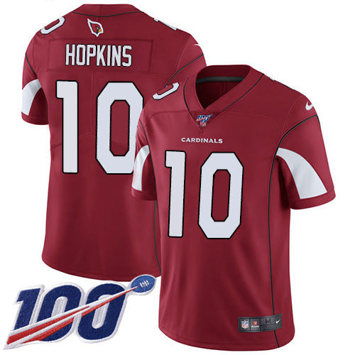 Custom Cardinals #10 DeAndre Hopkins Red Team Color Men’s Stitched NFL 100th Season Vapor Untouchable Limited Jersey