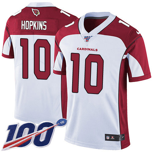 Custom Cardinals #10 DeAndre Hopkins White Men’s Stitched NFL 100th Season Vapor Untouchable Limited Jersey
