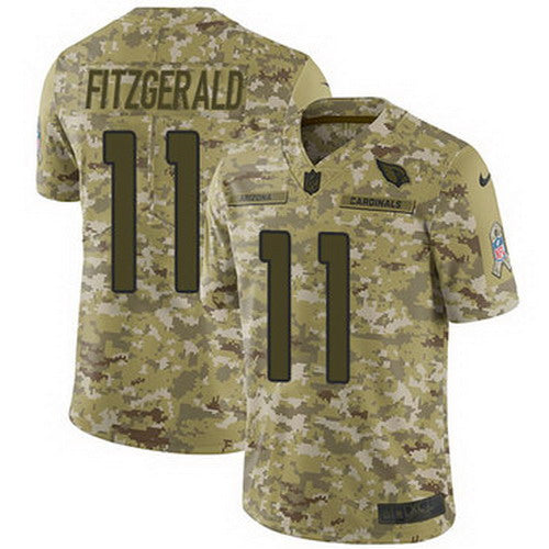 Custom Cardinals #11 Larry Fitzgerald Camo Men’s Stitched NFL Limited 2018 Salute to Service Jersey
