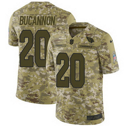 Custom Cardinals #20 Deone Bucannon Camo Men’s Stitched NFL Limited 2018 Salute to Service Jersey