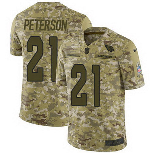 Custom Cardinals #21 Patrick Peterson Camo Men’s Stitched NFL Limited 2018 Salute to Service Jersey