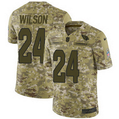 Custom Cardinals #24 Adrian Wilson Camo Men’s Stitched NFL Limited 2018 Salute to Service Jersey