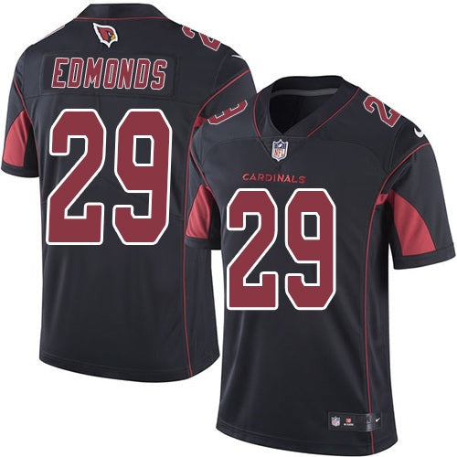 Custom Cardinals #29 Chase Edmonds Black Men’s Stitched NFL Limited Rush Jersey