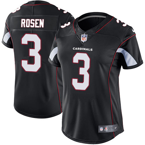 Custom Cardinals #3 Josh Rosen Black Alternate Women’s Stitched NFL Vapor Untouchable Limited Jersey