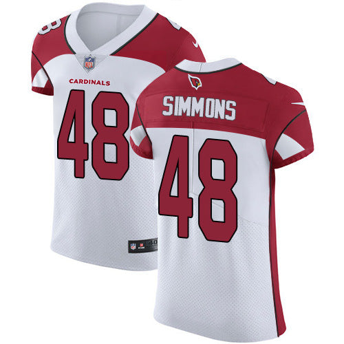 Custom Cardinals #48 Isaiah Simmons White Men’s Stitched NFL New Elite Jersey