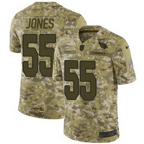Custom Cardinals #55 Chandler Jones Camo Youth Stitched NFL Limited 2018 Salute to Service Jersey