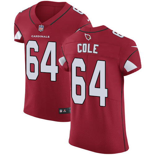 Custom Cardinals #64 Mason Cole Red Team Color Men’s Stitched NFL Vapor Untouchable Elite Jersey
