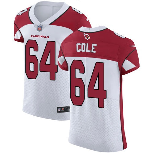 Custom Cardinals #64 Mason Cole White Men’s Stitched NFL Vapor Untouchable Elite Jersey