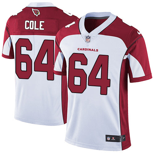 Custom Cardinals #64 Mason Cole White Men’s Stitched NFL Vapor Untouchable Limited Jersey