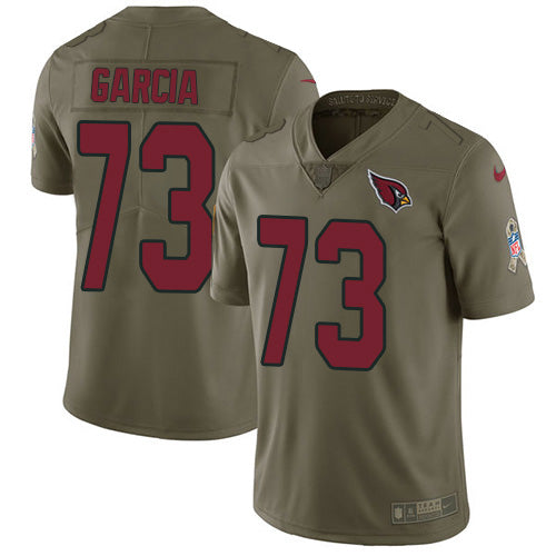 Custom Cardinals #73 Max Garcia Olive Men’s Stitched NFL Limited 2017 Salute To Service Jersey