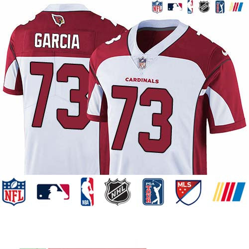 Custom Cardinals #73 Max Garcia White Men’s Stitched NFL Vapor Untouchable Limited Jersey