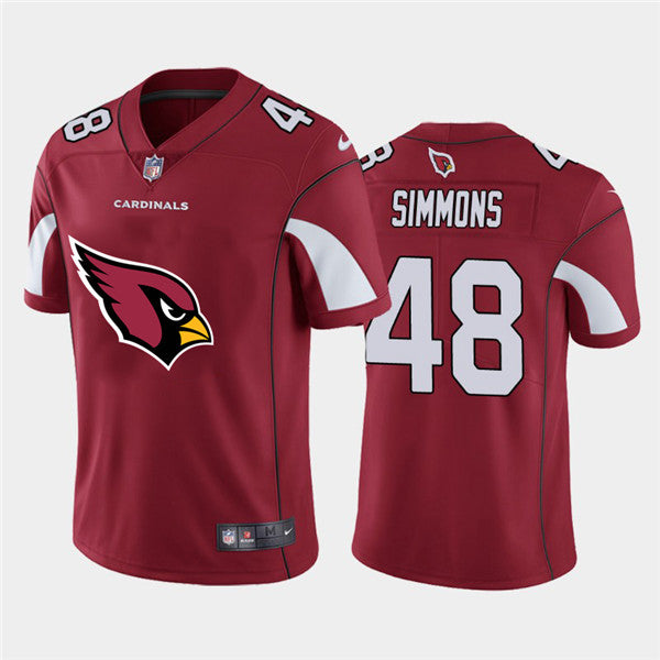 Custom Cardinals 48 Isaiah Simmons Red Team Big Logo Vapor Untouchable Limited Jersey