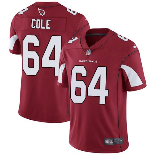 Custom Cardinals 64 Mason Cole Red Vapor Untouchable Limited Jersey