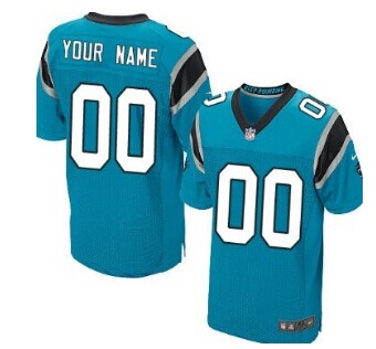 Custom Carolina Panthers Customized Blue Elite Jersey