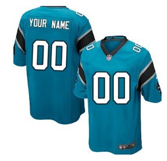 Custom Carolina Panthers Customized Blue Game Jersey