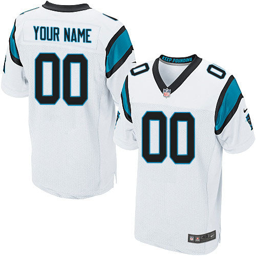 Custom Carolina Panthers Elite White Road Men’s Jersey NFL Customized jerseys