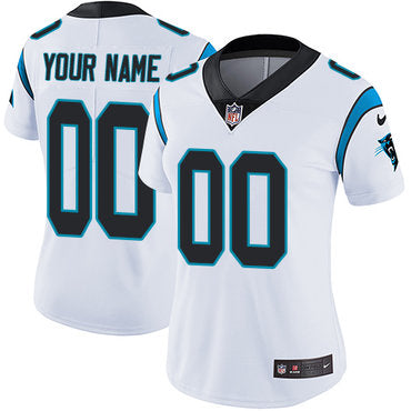 Custom Carolina Panthers Elite White Road Women’s Jersey NFL Vapor Untouchable Customized jerseys