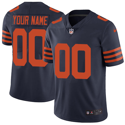 Custom Chicago Bears Elite Navy Blue Alternate Youth Jersey NFL Vapor Untouchable Customized jerseys