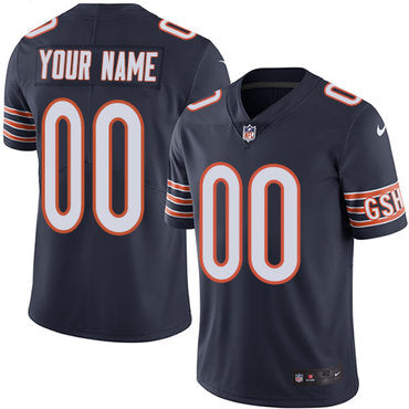 Custom Chicago Bears Elite Navy Blue Home Youth Jersey NFL Vapor Untouchable Customized jerseys