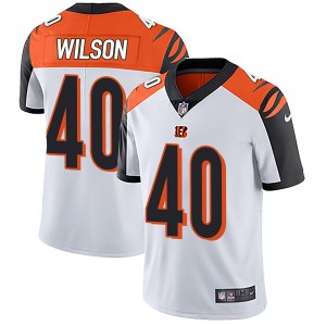Custom Cincinnati Bengals #40 Brandon Wilson Men’s Limited White Color Vapor Untouchable Jersey