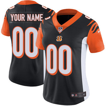 Custom Cincinnati Bengals Elite Black Home Women’s Jersey NFL Vapor Untouchable Customized jerseys