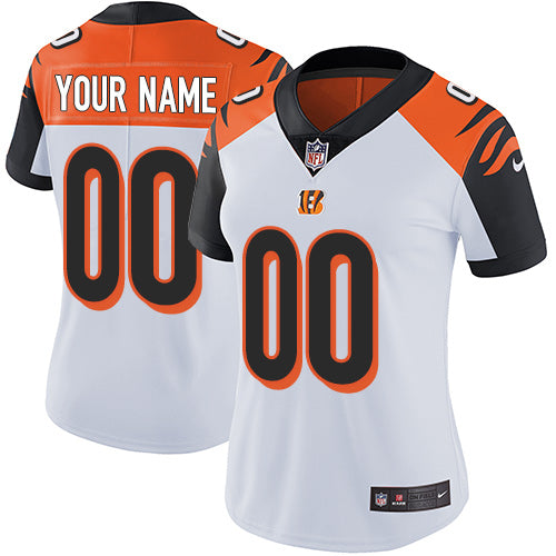 Custom Cincinnati Bengals Elite White Road Women’s Jersey NFL Vapor Untouchable Customized jerseys