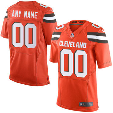 Custom Cleveland Browns Elite Orange Alternate Men’s Jersey NFL Customized jerseys