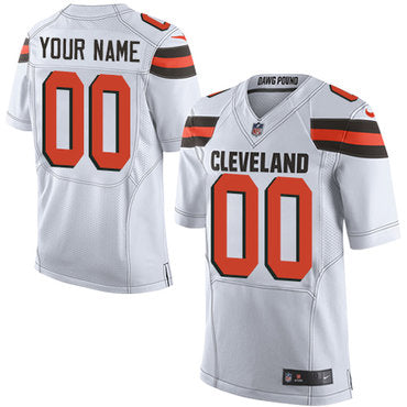 Custom Cleveland Browns Elite White Road Men’s Jersey NFL Customized jerseys