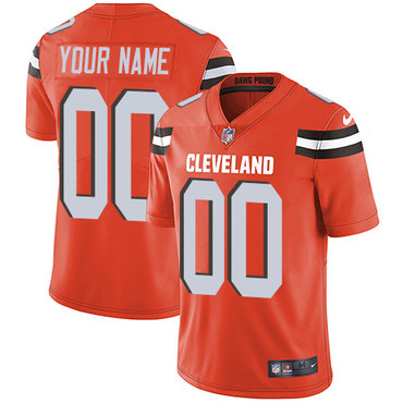 Custom Cleveland Browns Limited Orange Alternate Men’s Jersey NFL Vapor Untouchable Customized jerseys