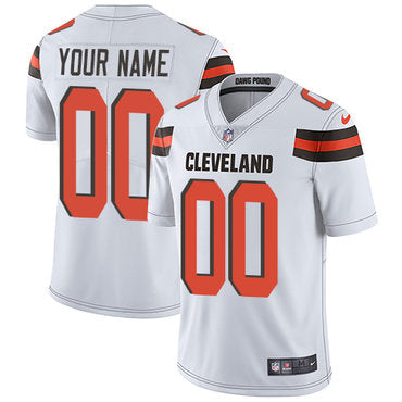 Custom Cleveland Browns Limited White Road Men’s Jersey NFL Vapor Untouchable Customized jerseys