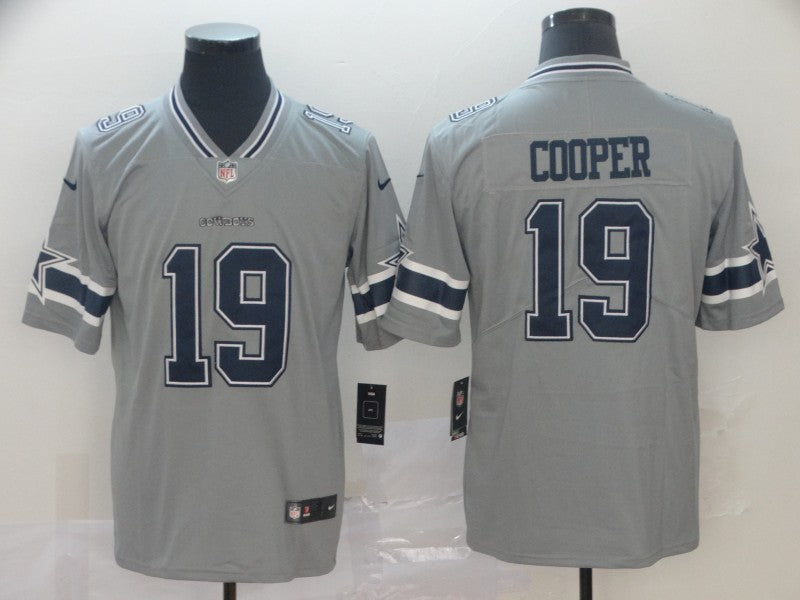 Custom Cowboys 19 Amari Cooper Gray Inverted Legend Limited Jersey